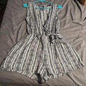 Large Black and White Romper